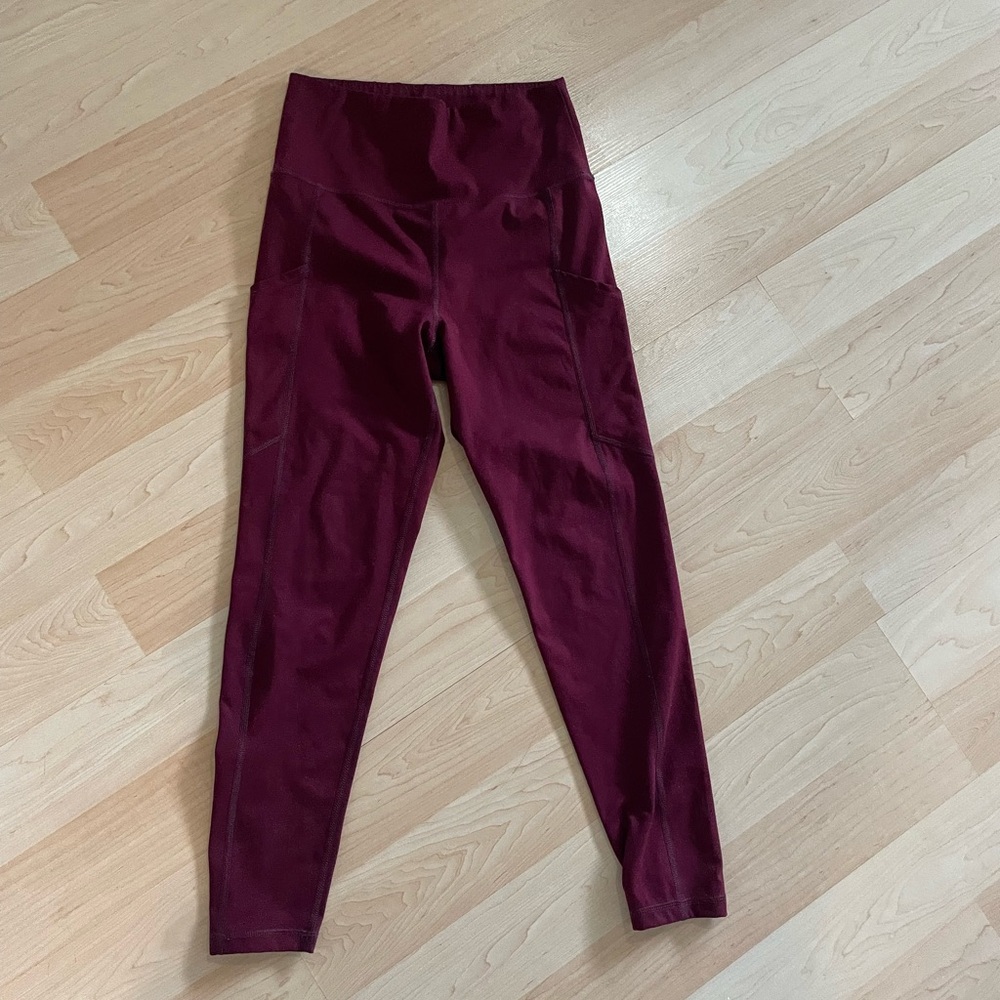 American Eagle Outfitters Maroon Pocket Leggings